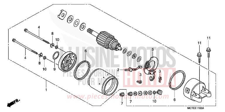 STARTING MOTOR for Silver Wing DEGITAL SILVER METALLIC (NHA30) from 2006